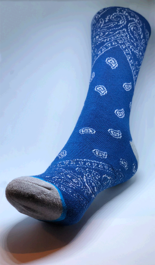 Blue Bandana Socks - Bendiciones Socks