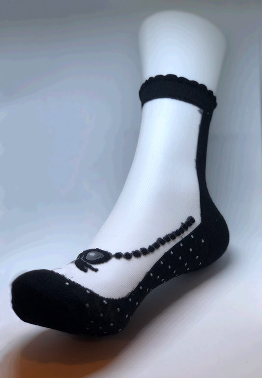 Nylon Poka Bow sock - Bendiciones Apparel