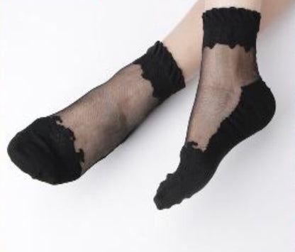 Nylon Black Lace Sock