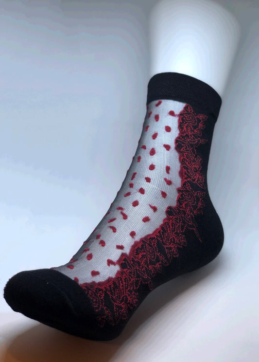 Nylon Red Ruse sock - Bendiciones Apparel